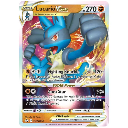 Pokemon TCG Lucario VSTAR Sword & Shield SWSH Black Star Promos Promo [SWSH214/307]