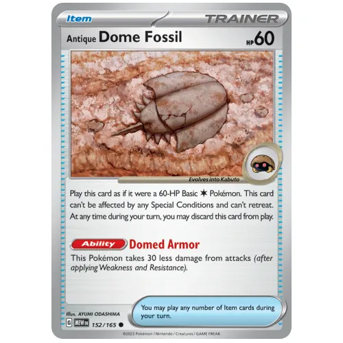 Pokemon TCG Antique Dome Fossil Scarlet & Violet 151 [152/165]