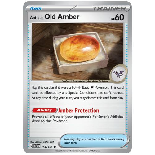 Pokemon TCG Antique Old Amber Scarlet & Violet 151 [154/165]