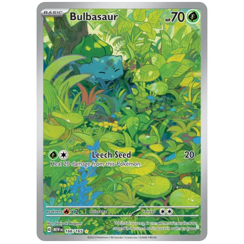 Pokemon TCG Bulbasaur Scarlet & Violet 151 Illustration Rare [166/165]