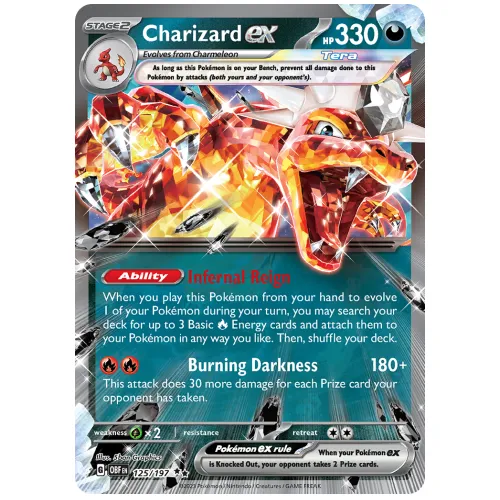 Pokemon TCG Charizard ex Scarlet & Violet Obsidian Flames Double Rare [125/197]