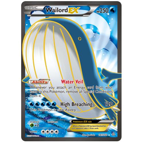 Buy Pokemon Tcg Wailord Ex Xy Primal Clash Rare Ultra 147160 Tcgvee Uk 5950